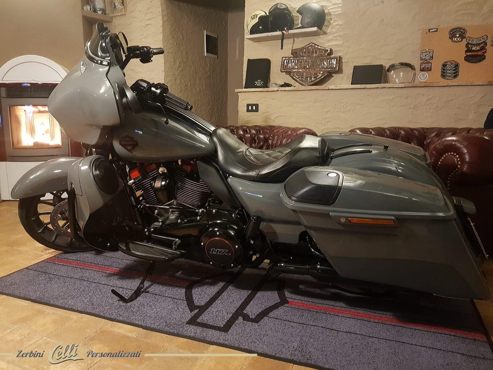 Tappeto da interno con logo della moto Harley Davidson