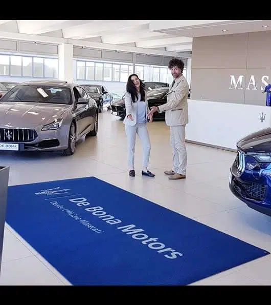 Zerbino personalizzato concessionaria Maserati Vicenza